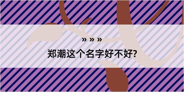 郑潮这个名字好不好?