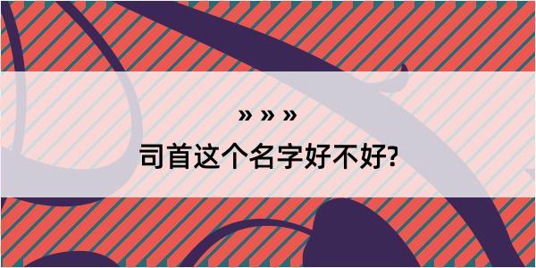 司首这个名字好不好?