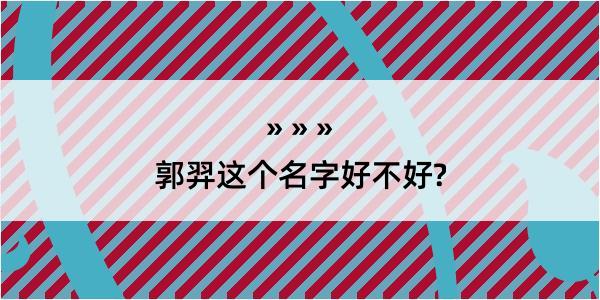 郭羿这个名字好不好?