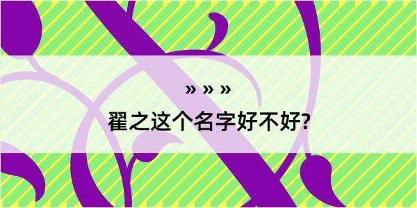 翟之这个名字好不好?