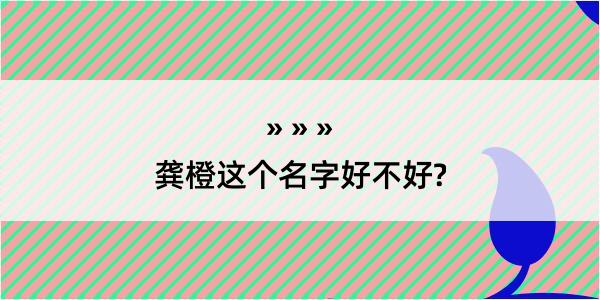 龚橙这个名字好不好?