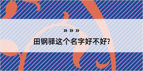 田钢驿这个名字好不好?