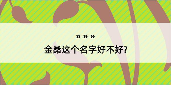 金桑这个名字好不好?