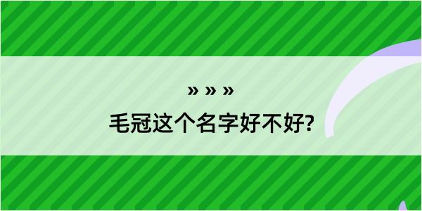 毛冠这个名字好不好?