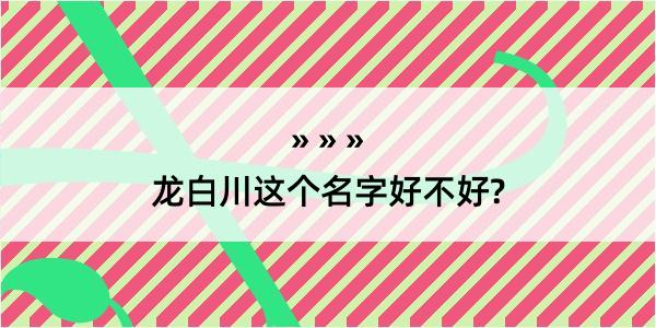 龙白川这个名字好不好?