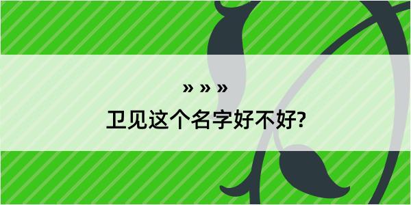 卫见这个名字好不好?