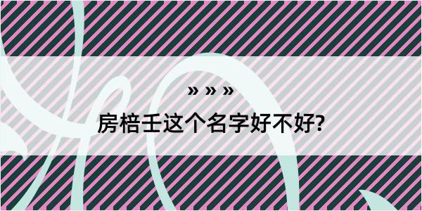 房棓壬这个名字好不好?