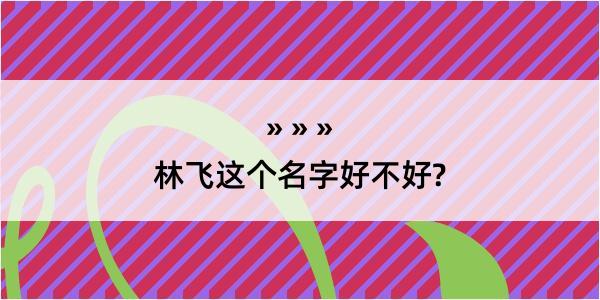 林飞这个名字好不好?