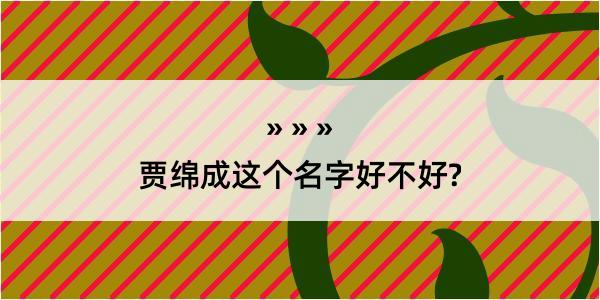 贾绵成这个名字好不好?