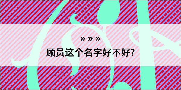 顾员这个名字好不好?