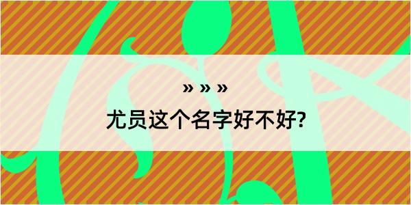 尤员这个名字好不好?