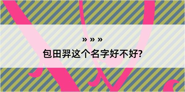 包田羿这个名字好不好?