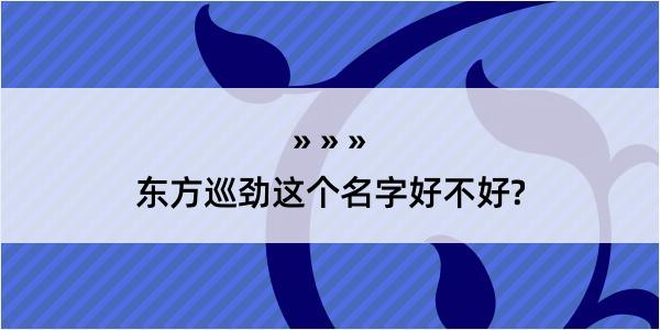 东方巡劲这个名字好不好?