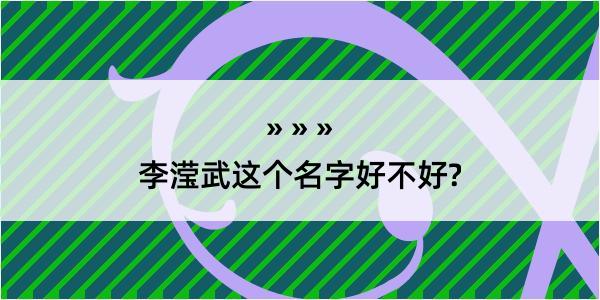 李滢武这个名字好不好?