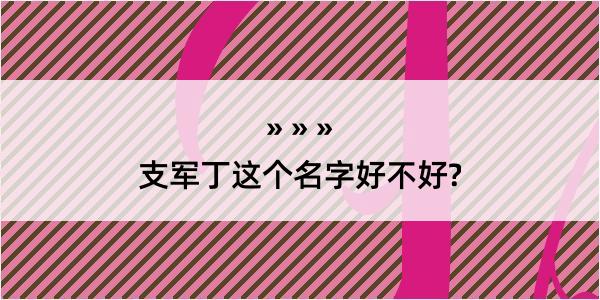 支军丁这个名字好不好?