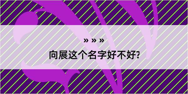 向展这个名字好不好?