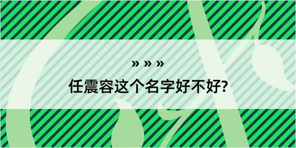 任震容这个名字好不好?