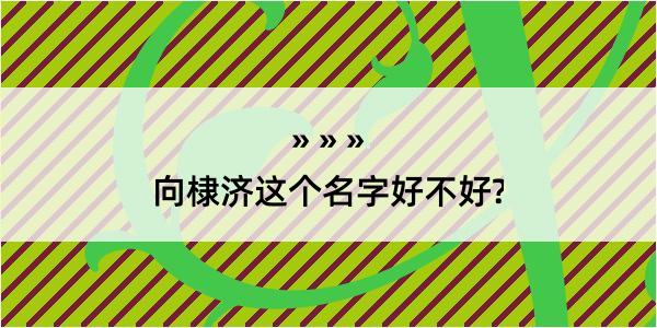 向棣济这个名字好不好?