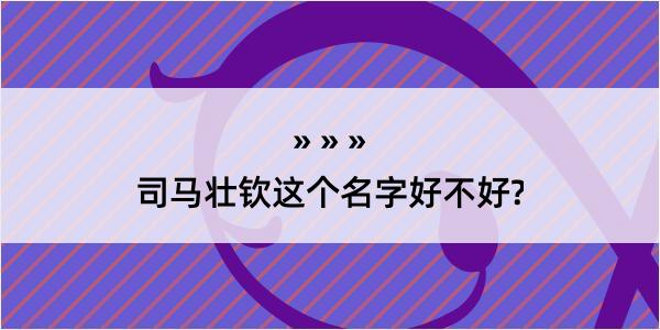 司马壮钦这个名字好不好?