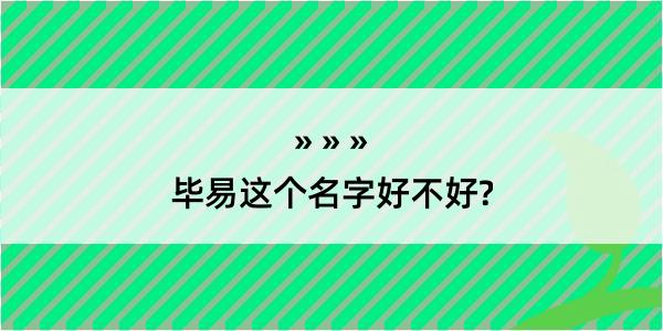 毕易这个名字好不好?