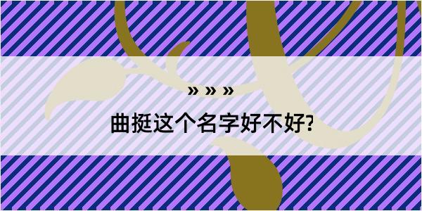 曲挺这个名字好不好?