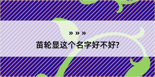 苗轮显这个名字好不好?