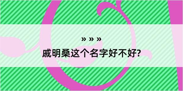 戚明桑这个名字好不好?