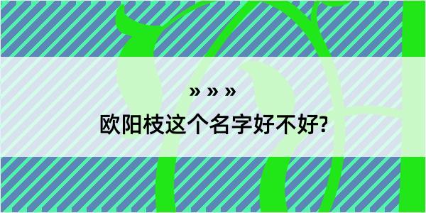 欧阳枝这个名字好不好?