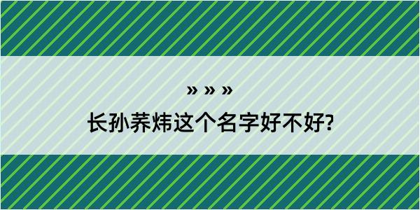 长孙荞炜这个名字好不好?