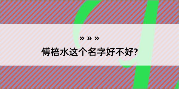 傅棓水这个名字好不好?