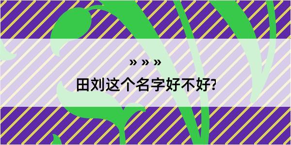 田刘这个名字好不好?