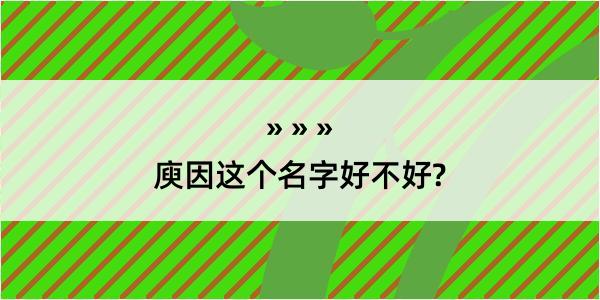 庾因这个名字好不好?