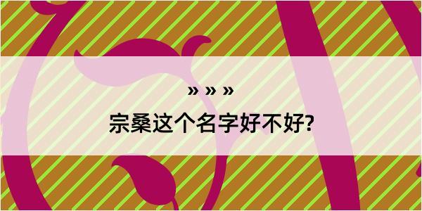 宗桑这个名字好不好?