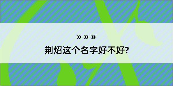 荆炤这个名字好不好?