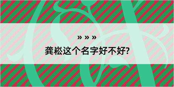 龚崧这个名字好不好?