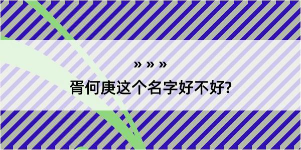 胥何庚这个名字好不好?