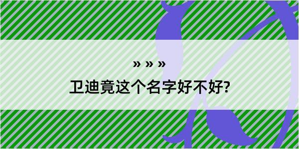 卫迪竟这个名字好不好?