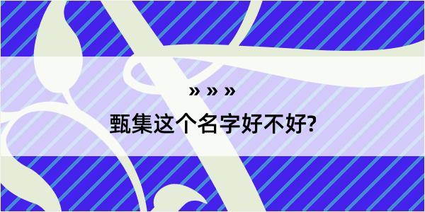 甄集这个名字好不好?