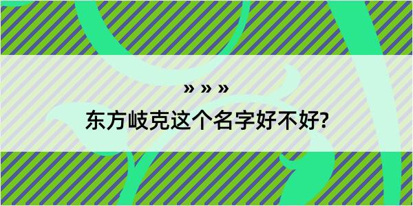 东方岐克这个名字好不好?