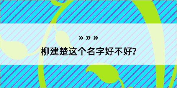 柳建楚这个名字好不好?