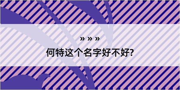 何特这个名字好不好?