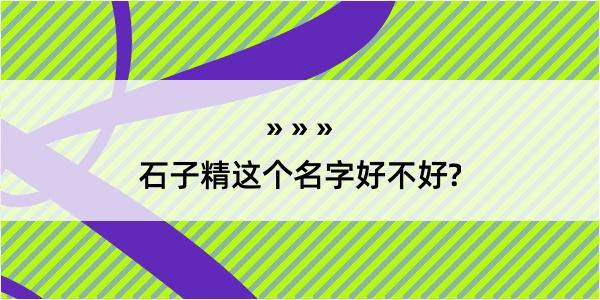 石子精这个名字好不好?