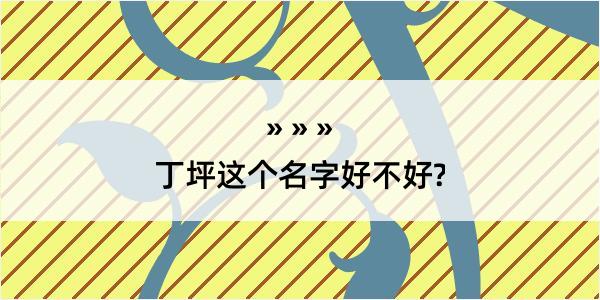 丁坪这个名字好不好?