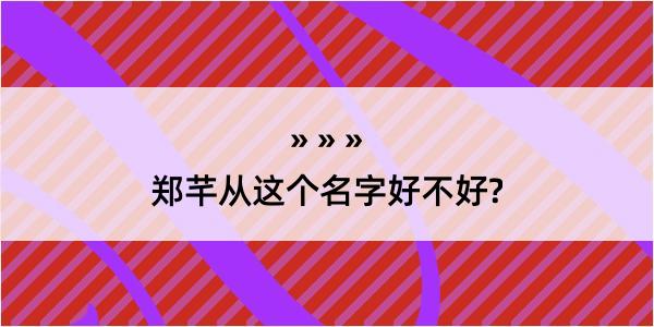 郑芊从这个名字好不好?