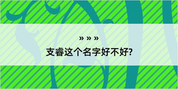 支睿这个名字好不好?