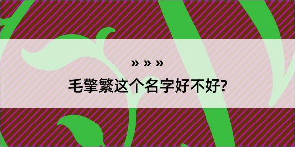 毛擎繁这个名字好不好?