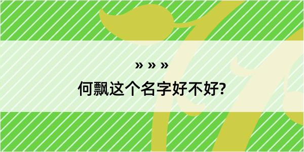 何飘这个名字好不好?