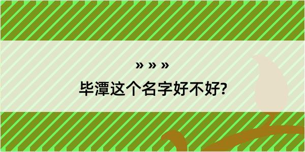 毕潭这个名字好不好?