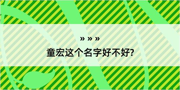 童宏这个名字好不好?