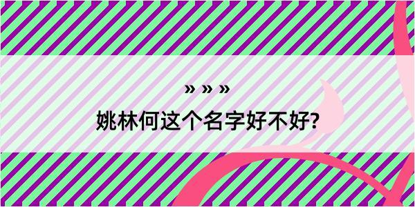 姚林何这个名字好不好?